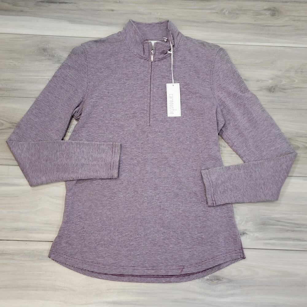 Carnoustie Sweatshirt Women's Small Purple Sunset Ridge Long Sleeve 1/4 Zip New